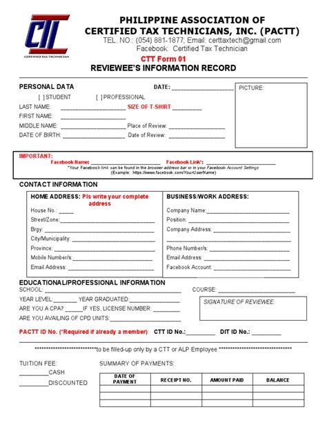 PACTT, Inc. – Philipppine Association of Certified Tax .